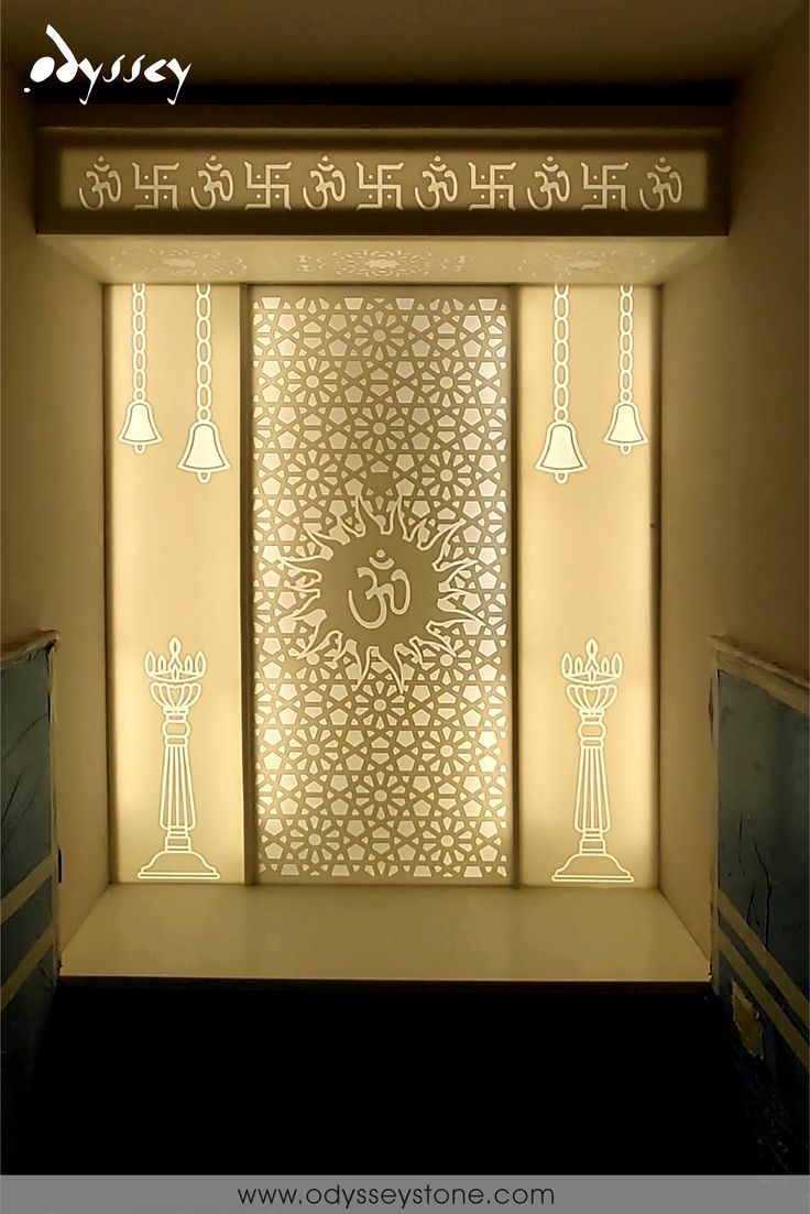 एक्रेलिक मंदिर बैक की डिजाइन