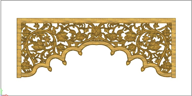 मंदिर के कोरियन 3D मेहराब की डिजाइन